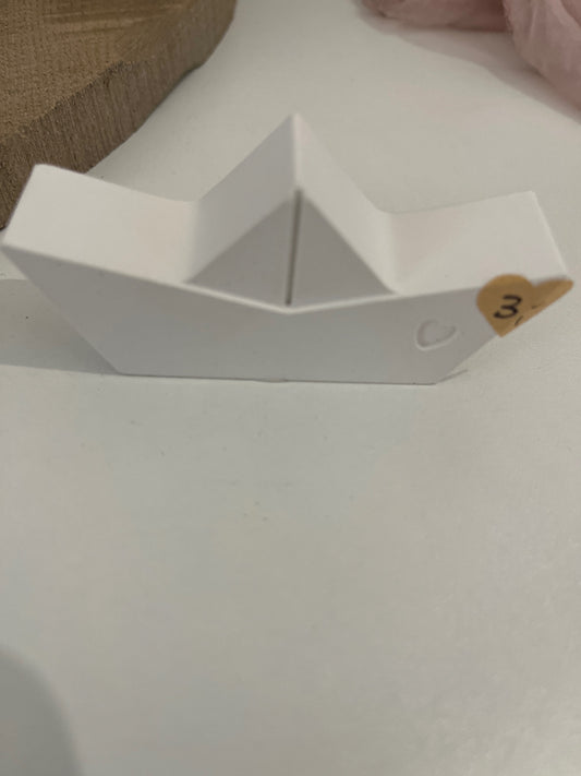 TischGlück Weißes Boot klein