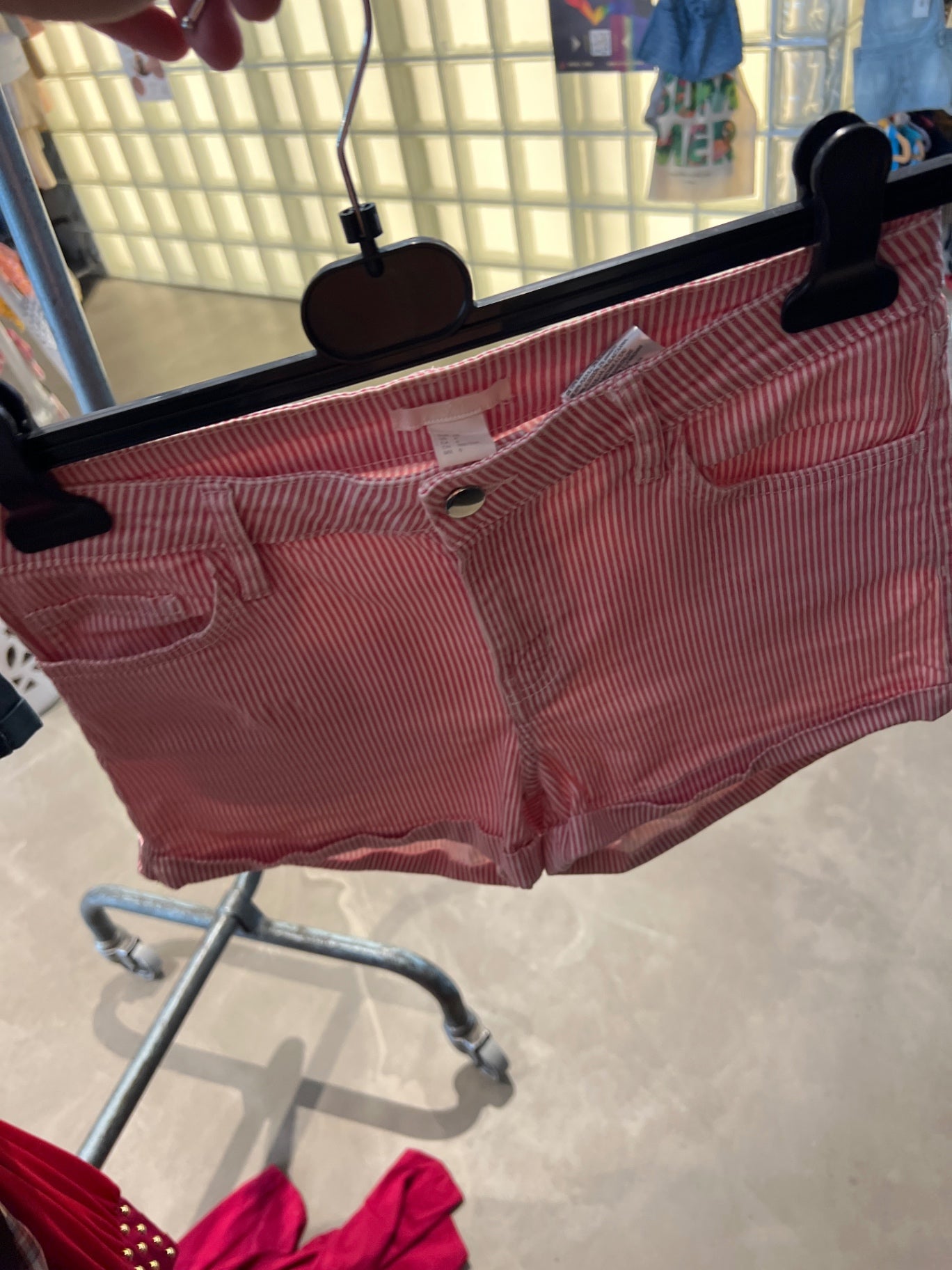 H&M Shorts Rot und Weiß Gr.: M