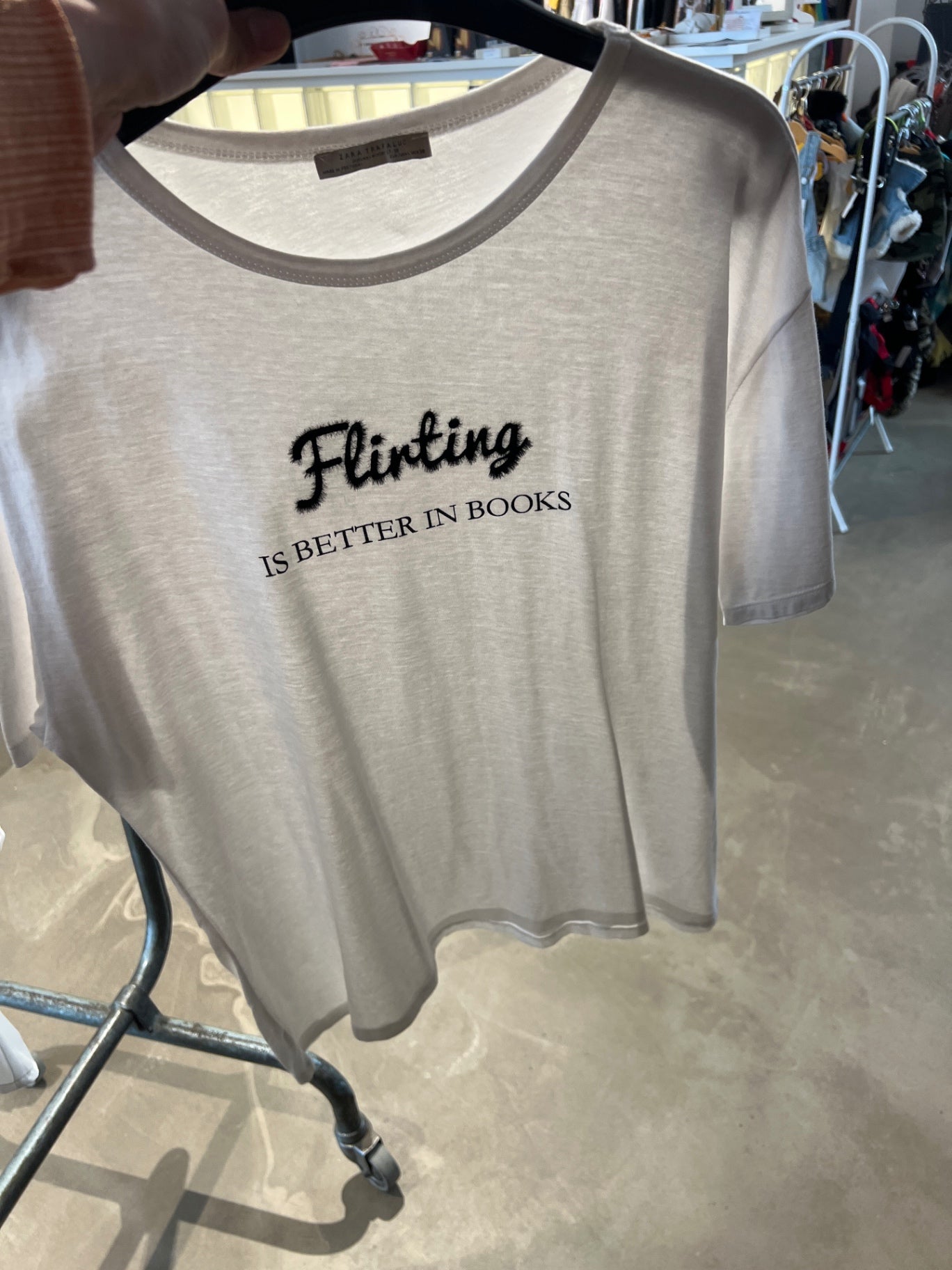 ZARA TRF T-Shirt Weiß Gr.: L