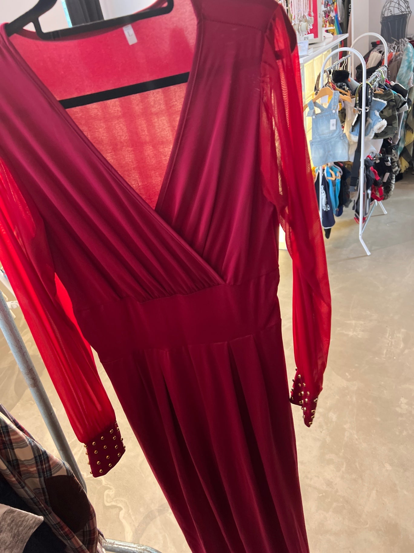Jumpsuit Rot Gr.: L