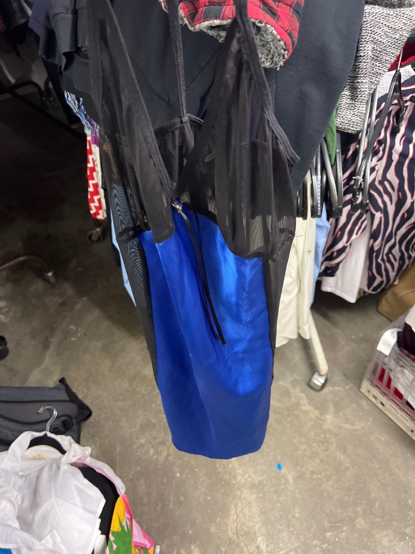 Negligee Blau und Schwarz Gr.: M