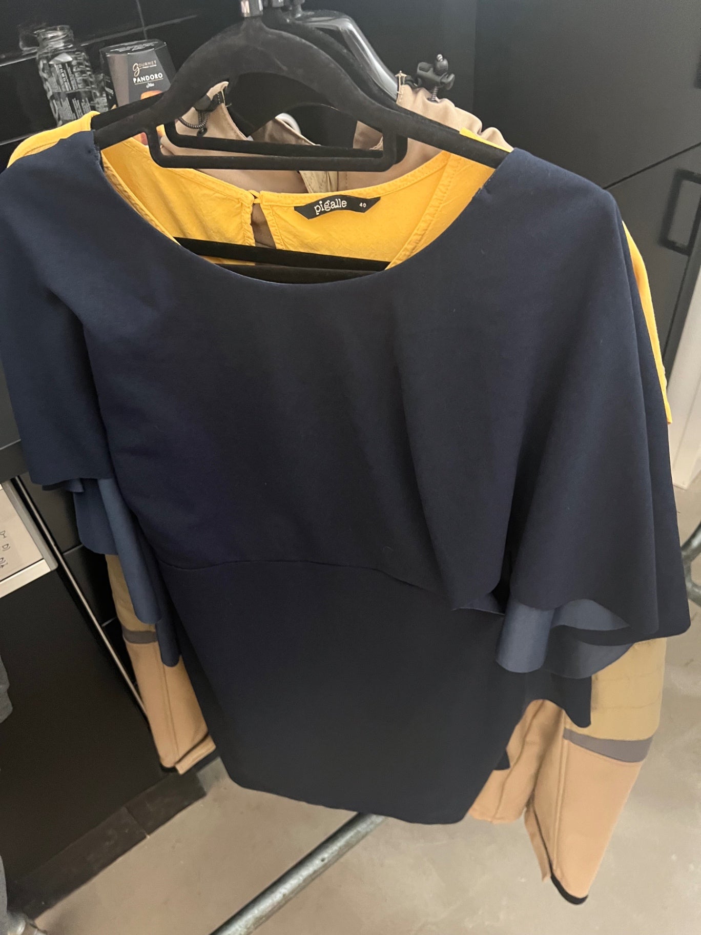 Kleid Flügelärmel Dunkelblau Gr.: M