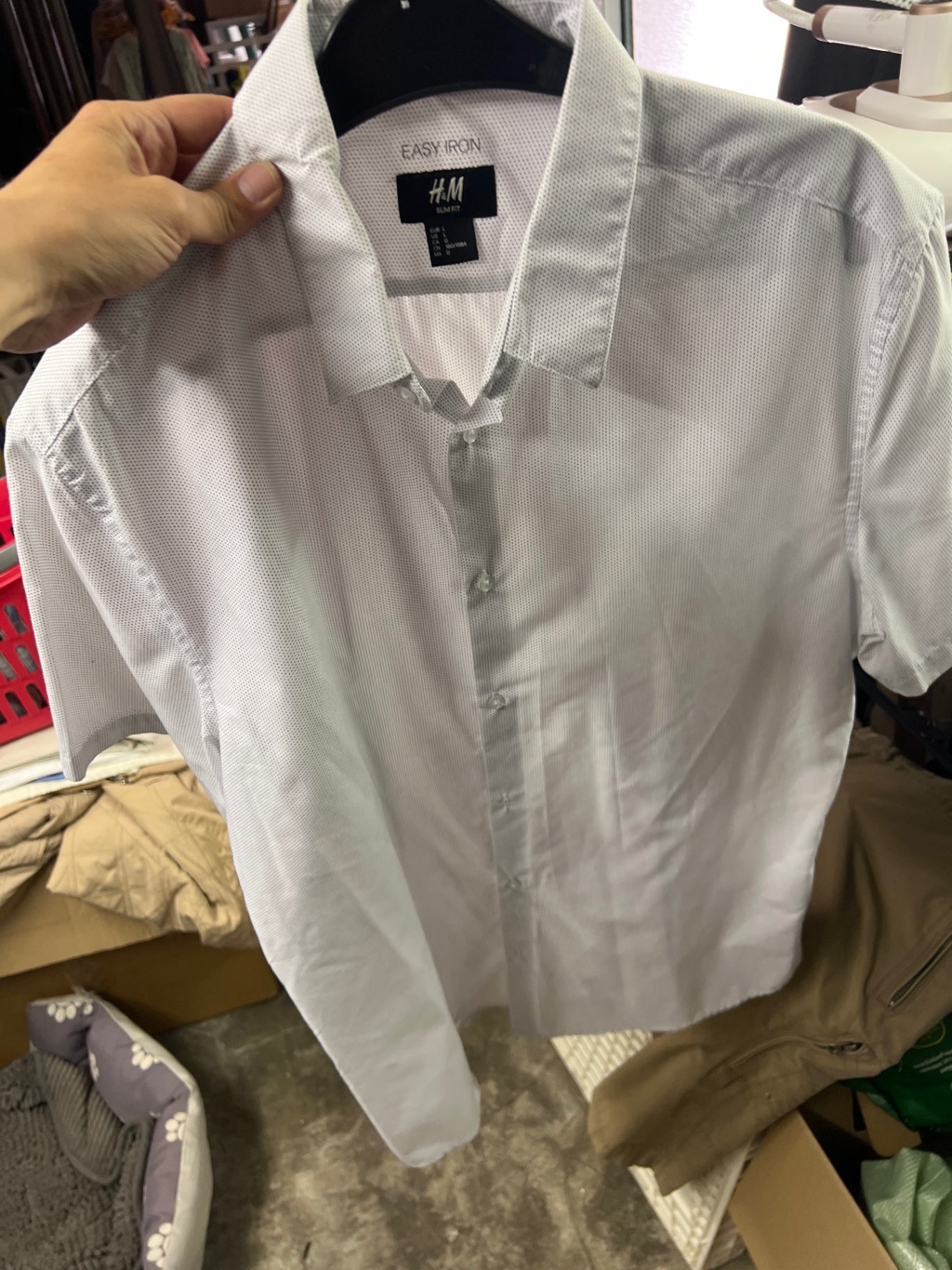 H&M Hemd Weiß Gr.: L