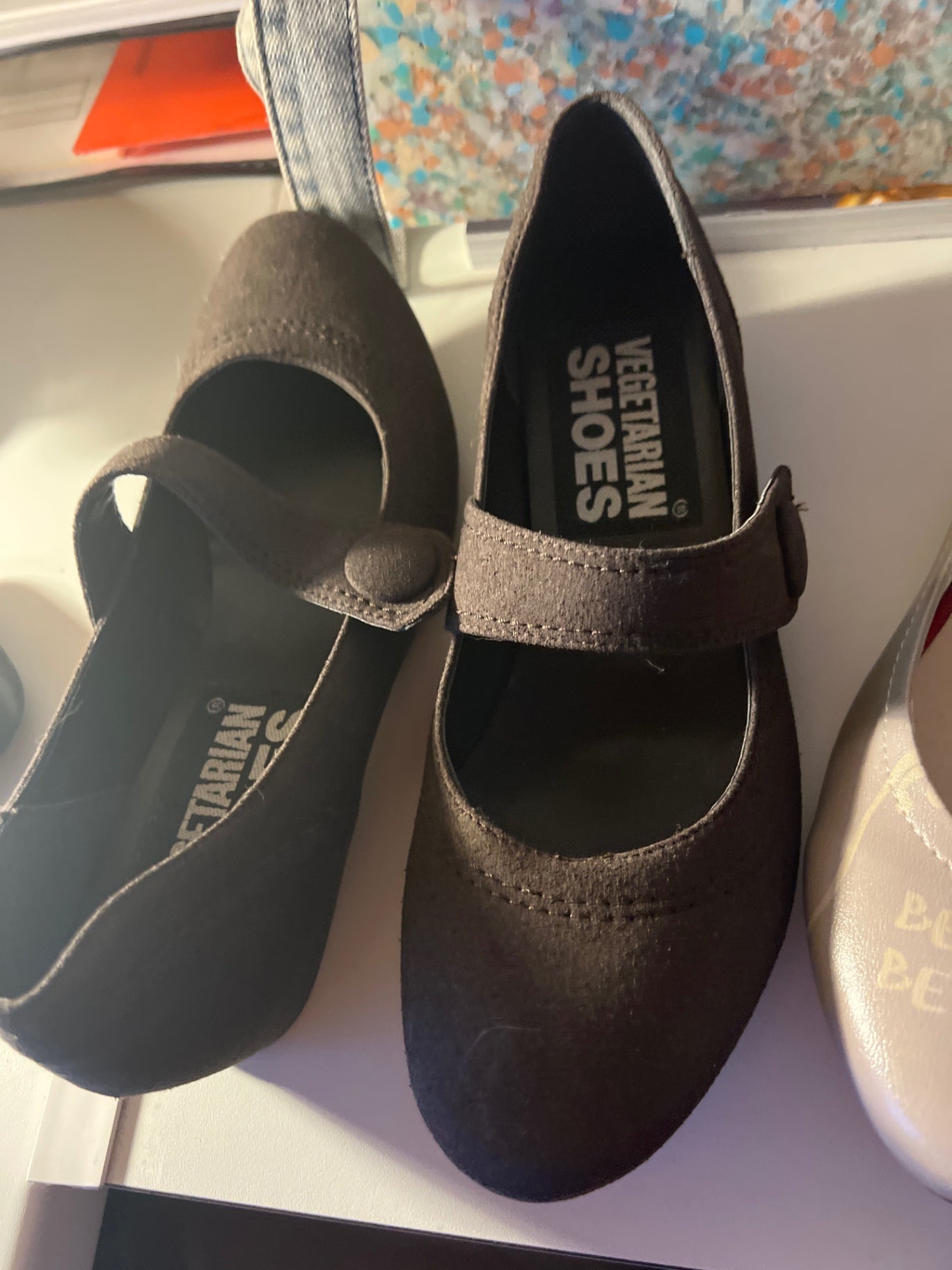 Vegetarian Shoes Ballerinas Braun Gr.: 39