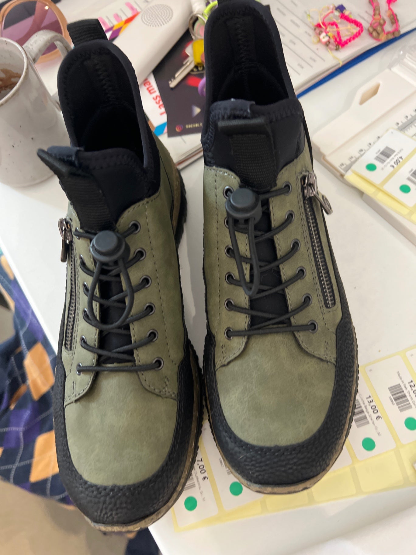 Rieker Sneaker Grün und Schwarz Gr.: 39