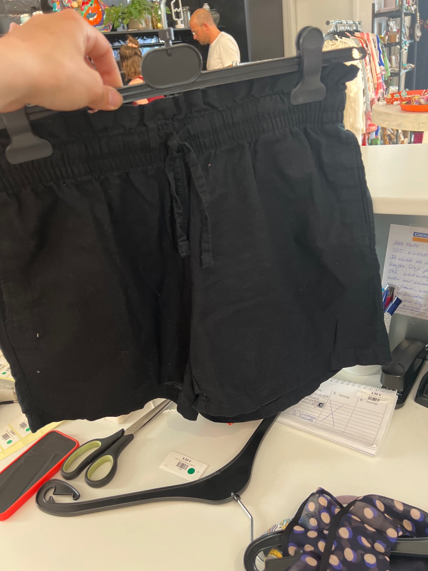 Blue Motion Leinen Shorts Schwarz Gr.: L