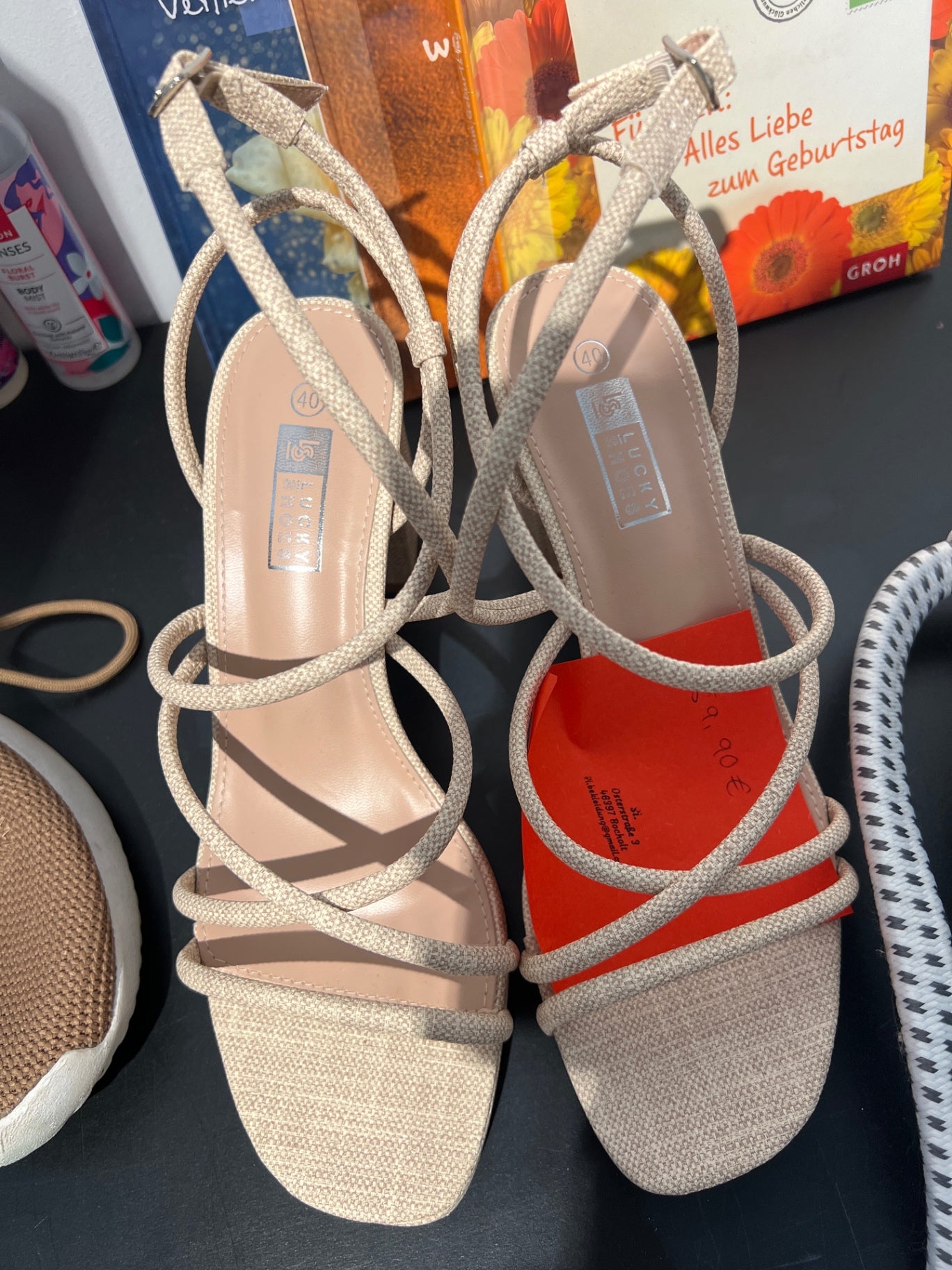 Lucky Shoes Sandalen Beige Gr.: 40