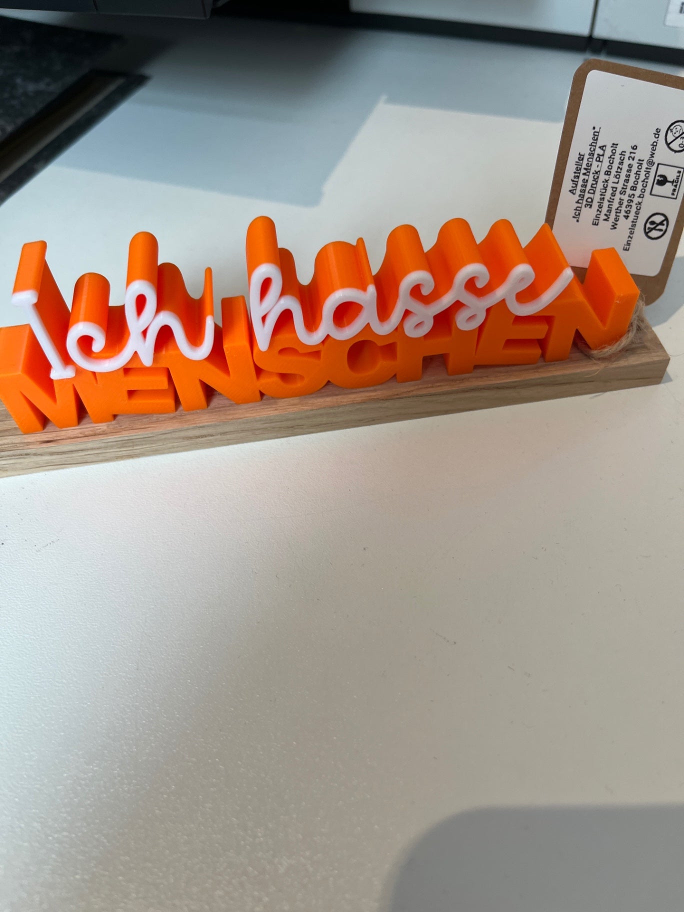 EINZELSTÜCK 3D Aufsteller ich hasse Menschen