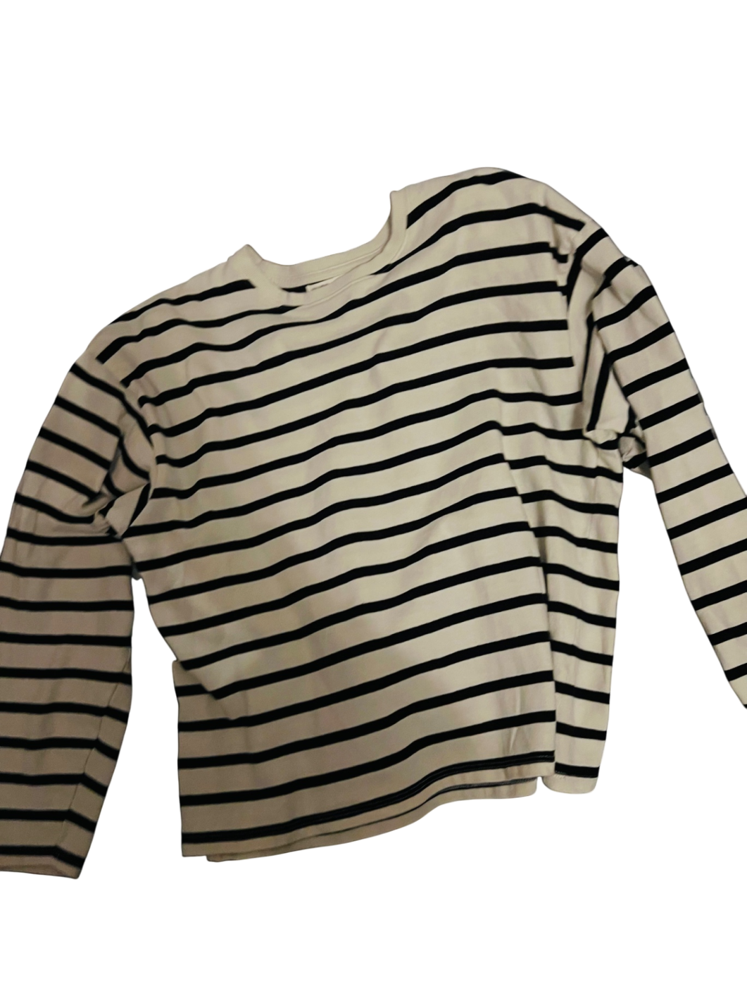Pull&Bear Sweater Weiß Streifen Gr.: S