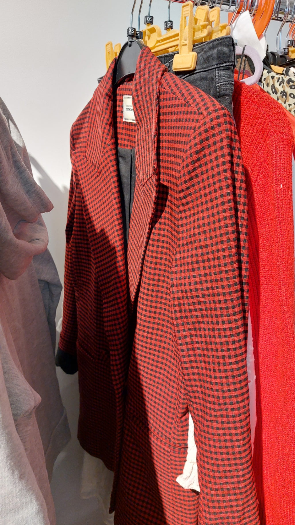 Pimkie Blazer Rot/Schwarz Karomuster Gr.: XS