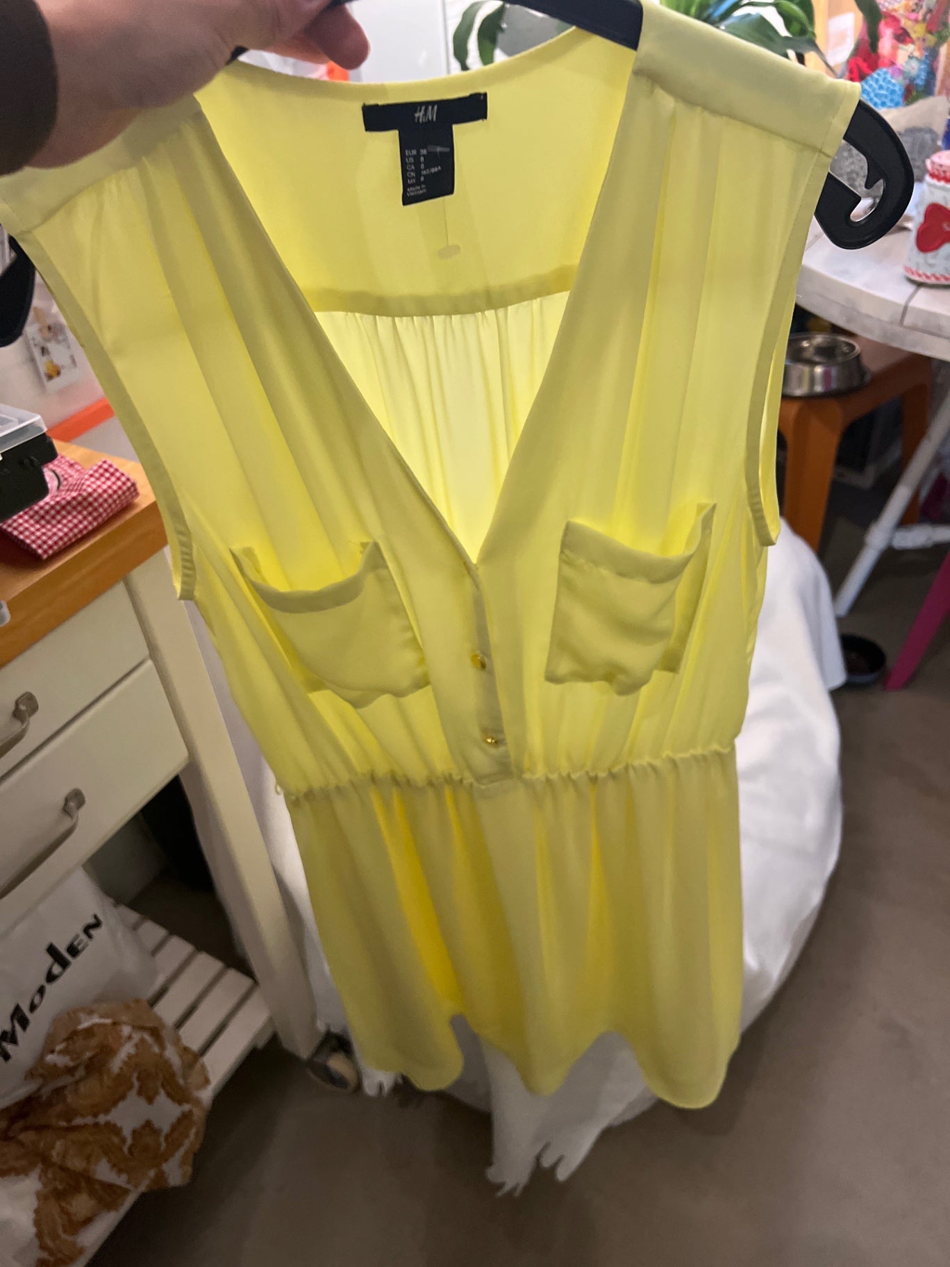 H&M Kleid Gelb Gr.: M
