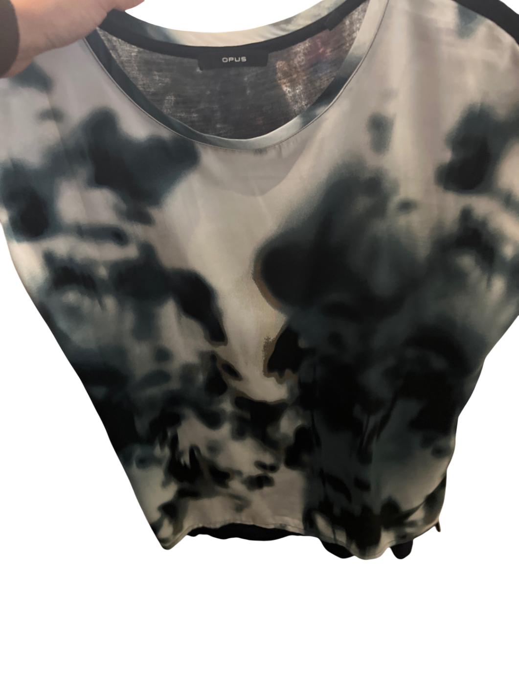 OPUS Bluse Schwarz und Weiß Gr.: S