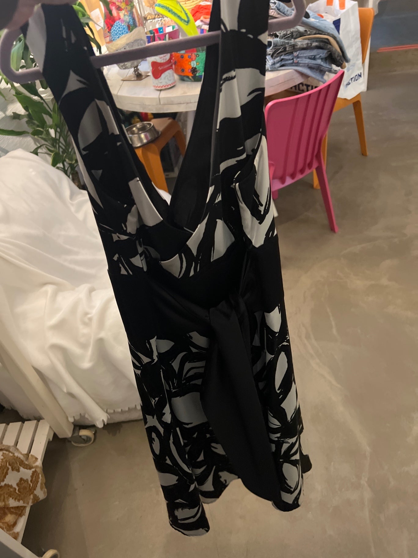 Esprit Kleid Schwarz und Weiß Gr.: S