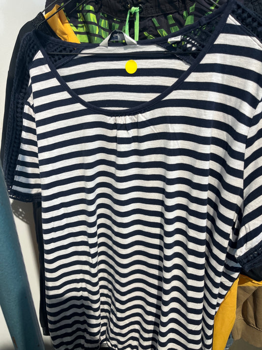 Tschibo Oberteil Weiß und Navy Blau gestreift Gr.: 48/50