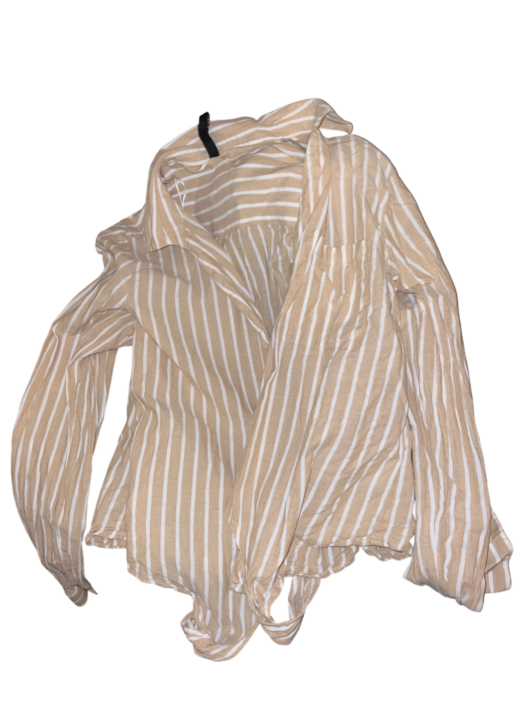 Jean P. Bluse Beige mit Weiß Gr.: M