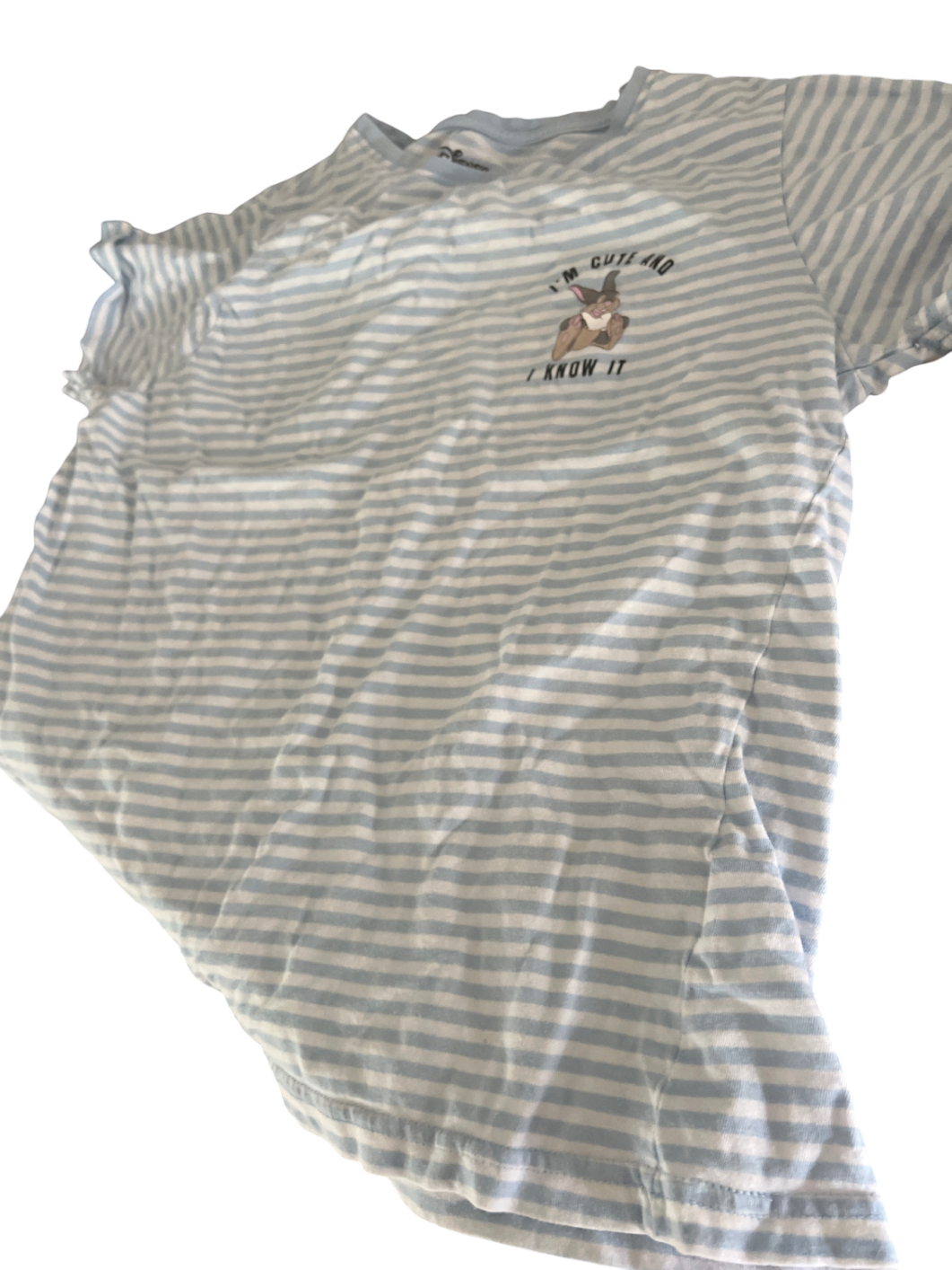 T-Shirt Blau und Weiß gestreift 