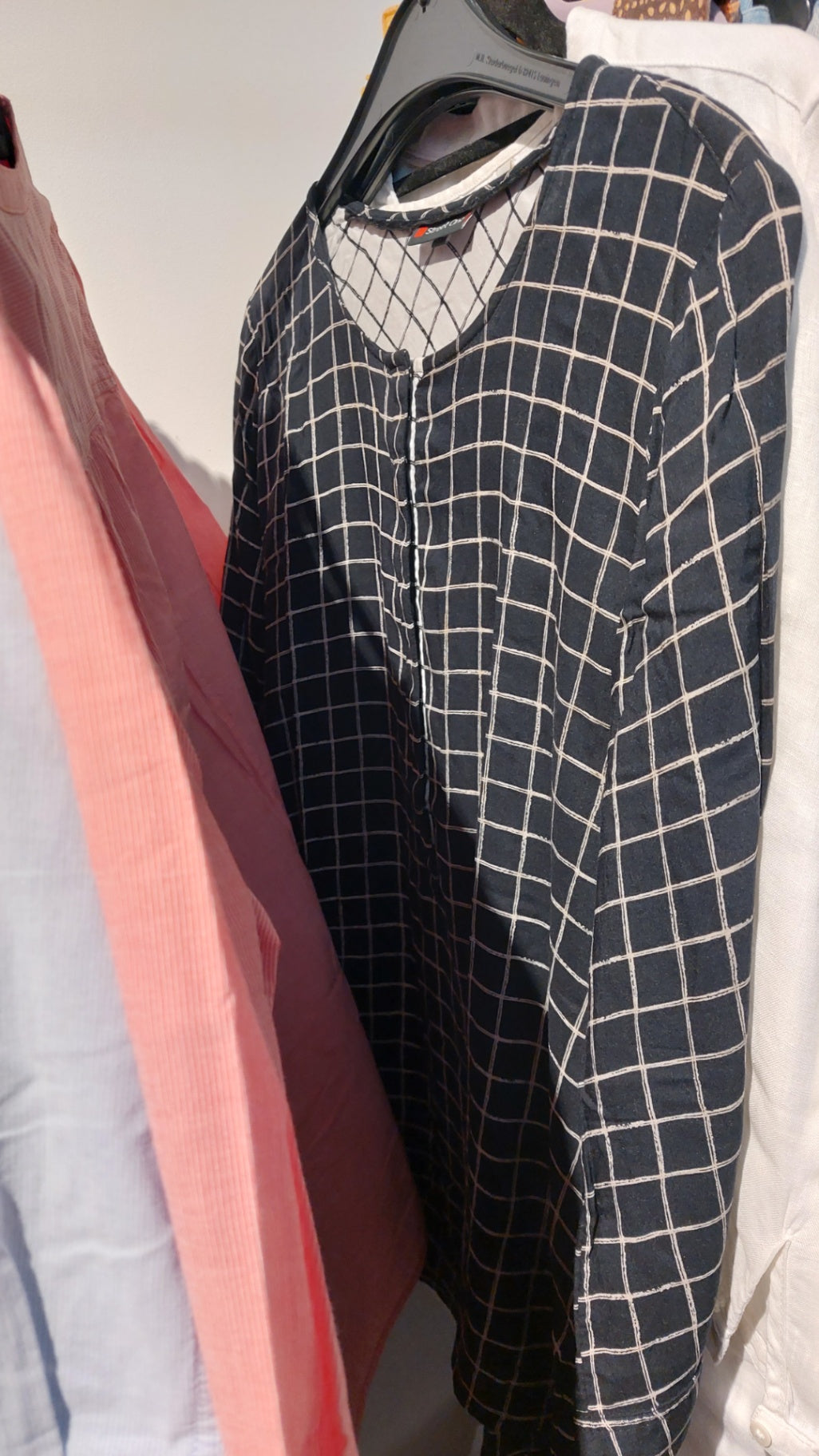 Street One Bluse Blau mit Karomuster Gr.: M