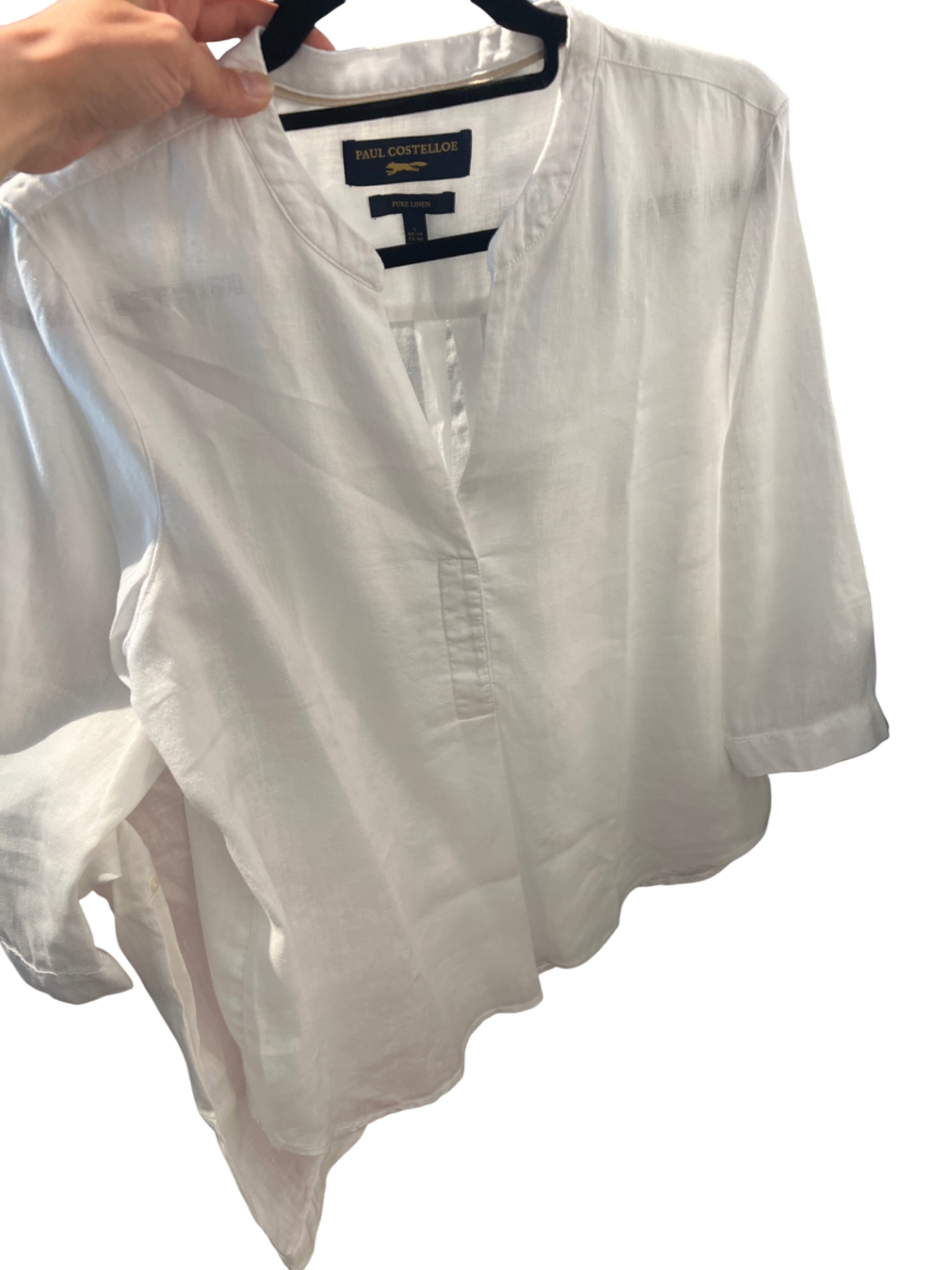 Leinen Paul Costelloe Bluse Weiß Gr.: M