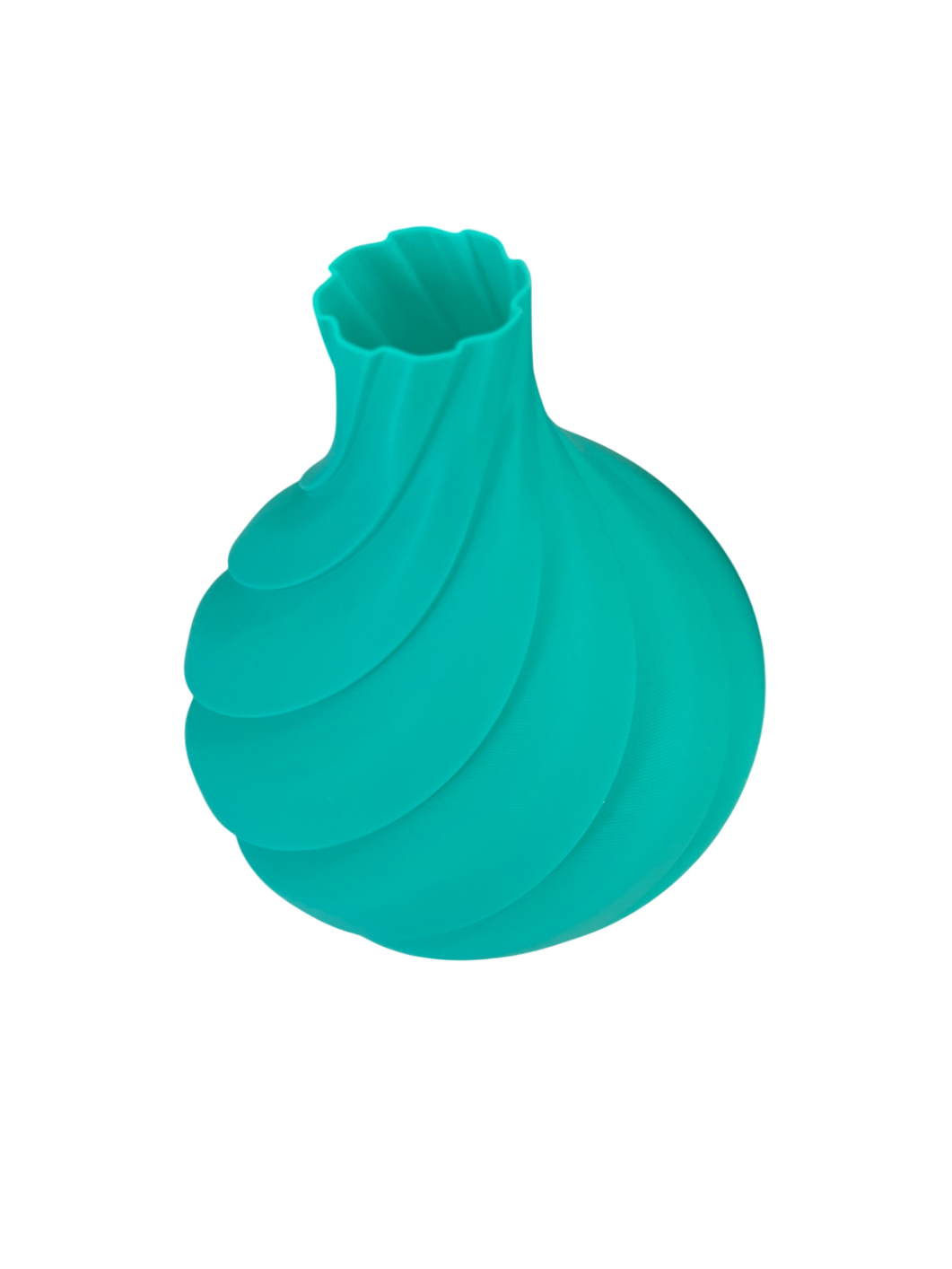 EINZELSTÜCK Spiralvase Türkis 