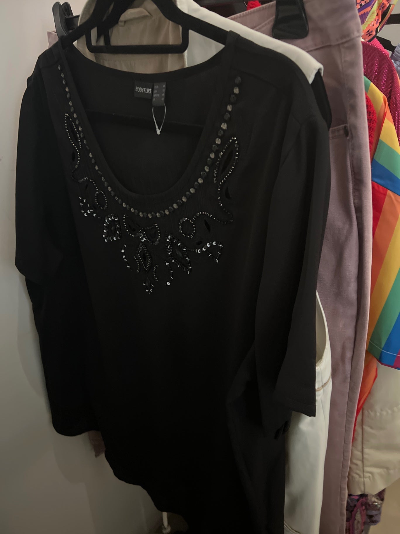 BODYFLIRT Bluse Schwarz Gr.: 48