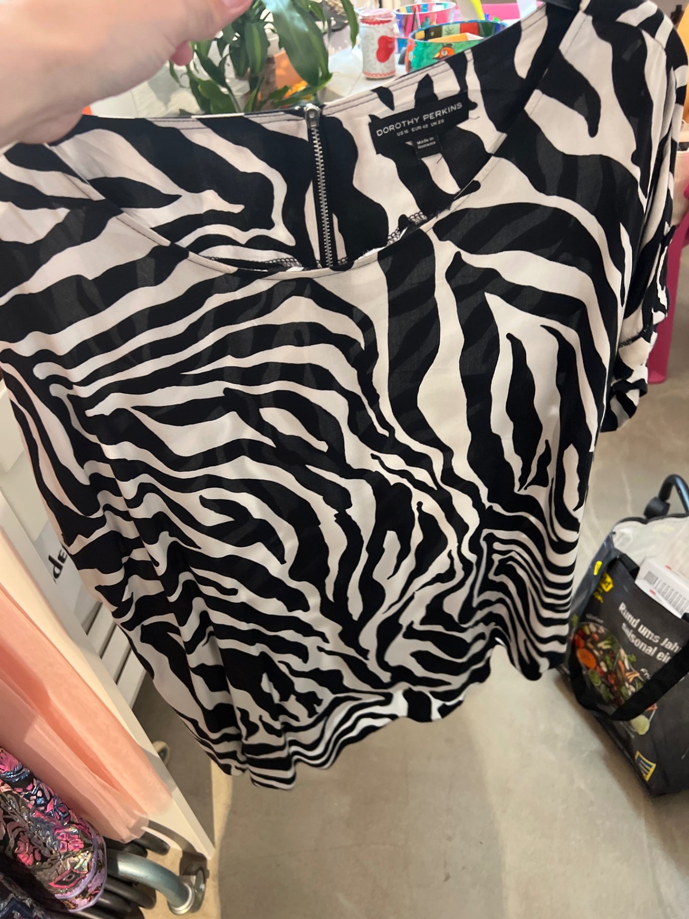 Dorothy Perkins Bluse Zebra-Muster Gr.: 48