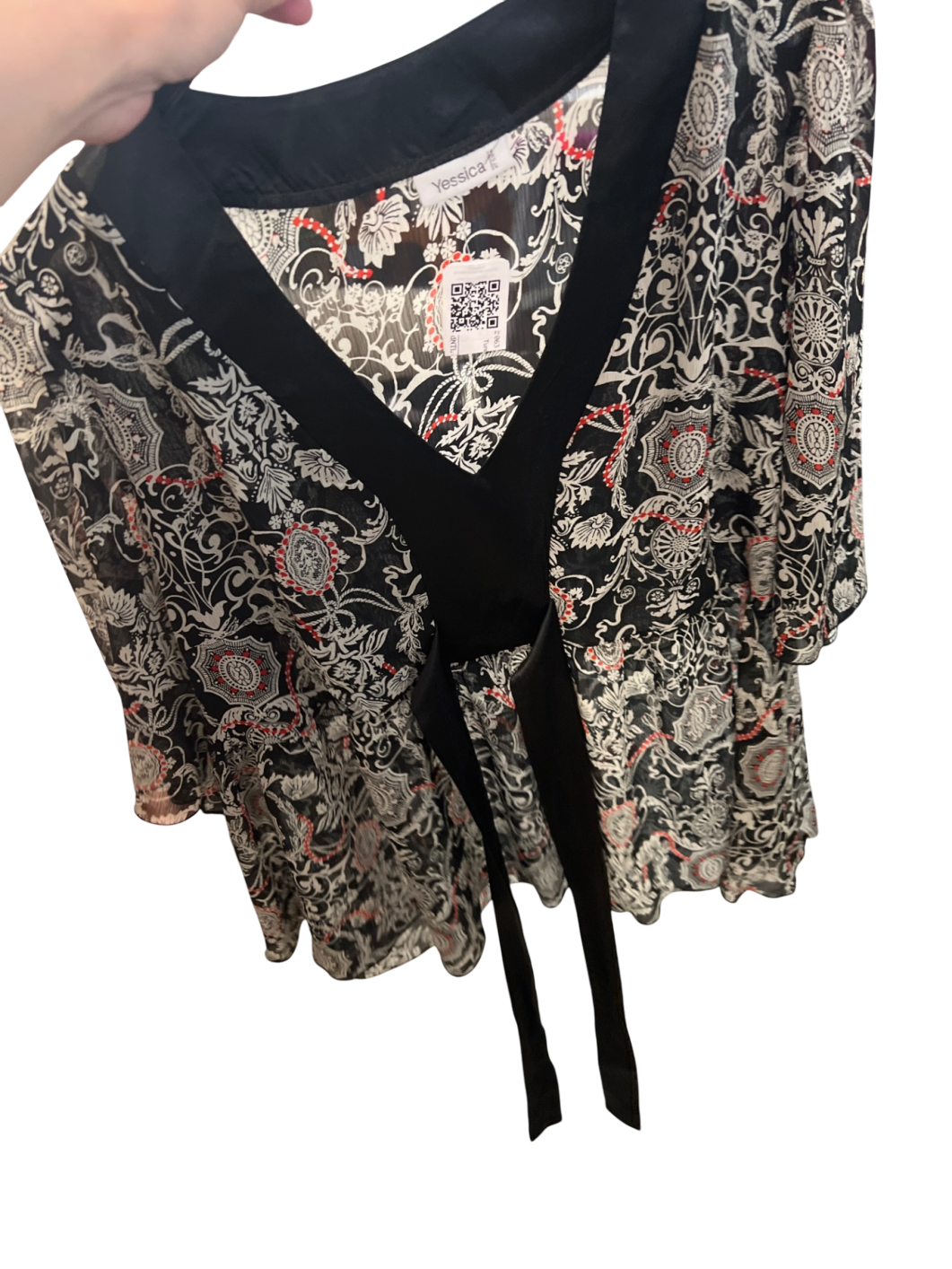 Yessica Bluse Schwarz, Weiß Gr.: 46
