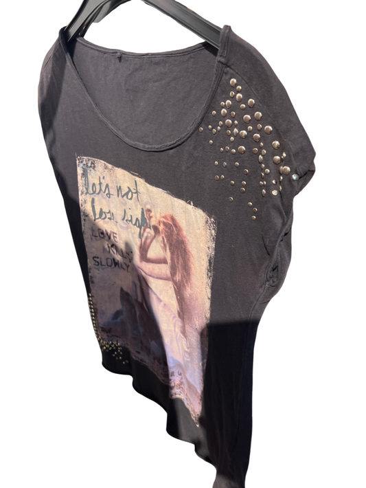 T-Shirt Schwarz Gr.: M