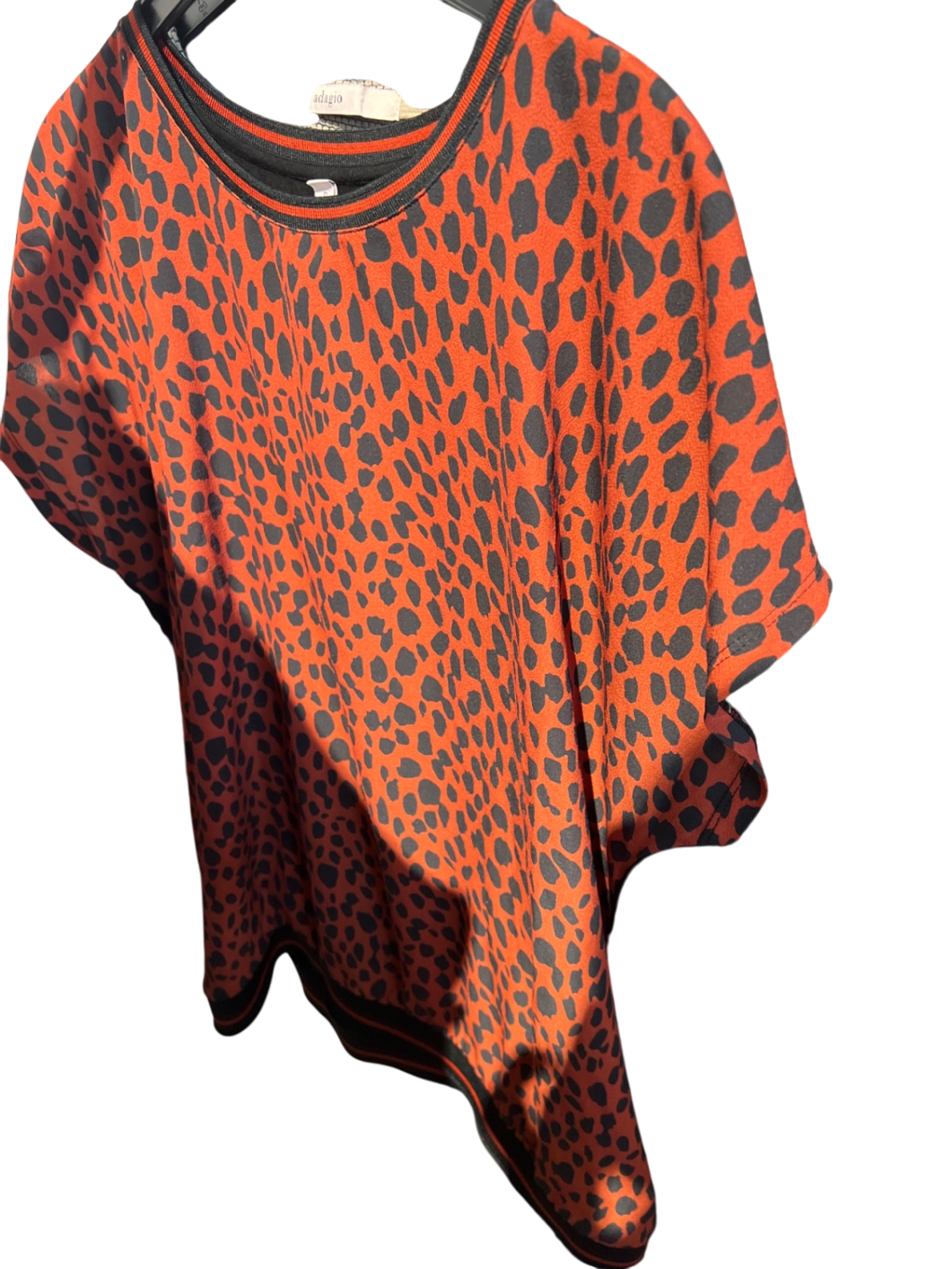 Miss E T-Shirt Rot Leo-Print Gr.: XL