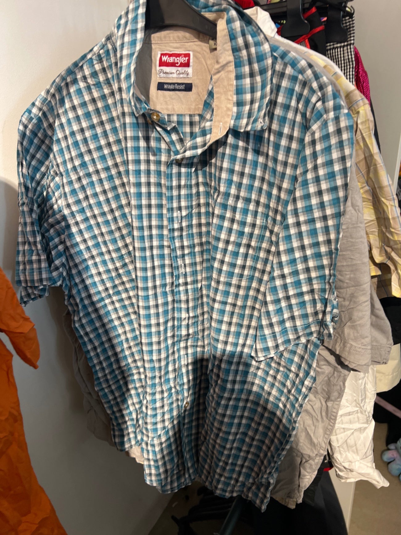 Wrangler Hemd Blau, Weiß Gr.: XL