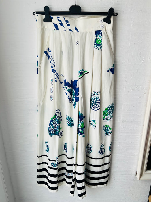 TRUE VINTAGE! Hose Weiß Blau Gr.: M/L