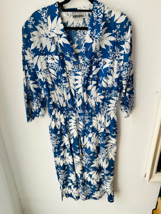 TRUE VINTAGE! Kleid Blau und Weiß Gr.: M