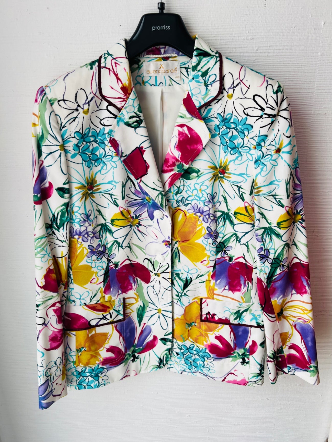 TRUE VINTAGE! Blazer Blumenmuster Gr.: M/L