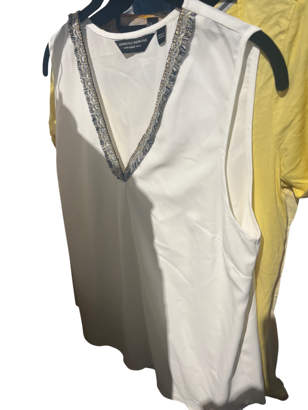 DOROTHY PERKINS Top Bluse Weiß Gr.: XL