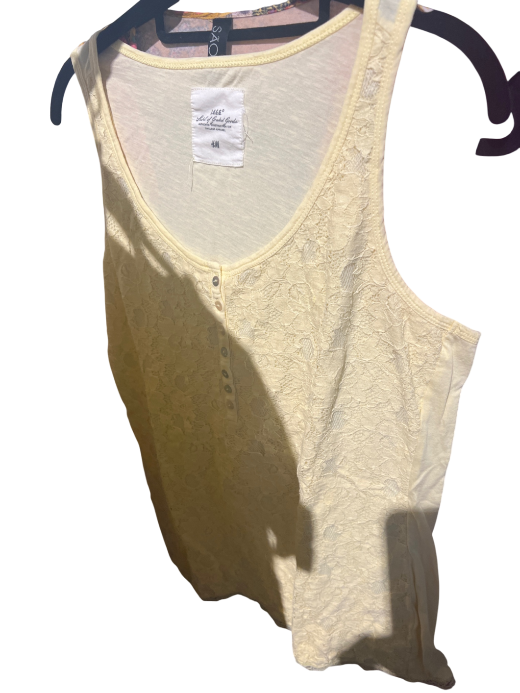 H&M Top Elfenbein Gr.: M