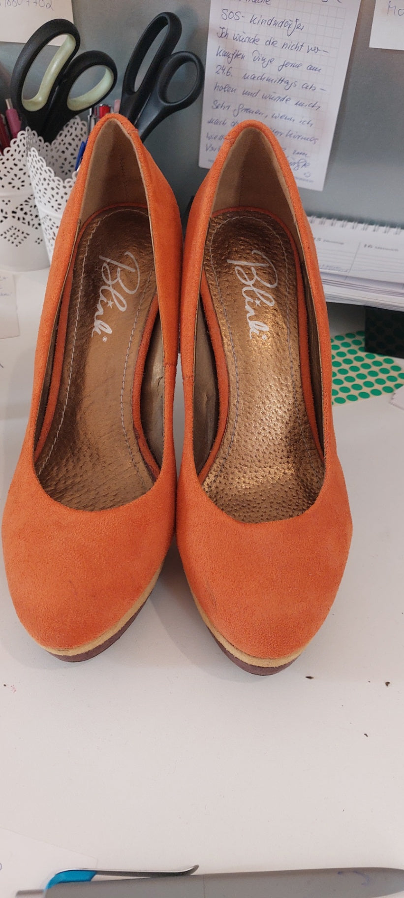 Blink High Heels Orange und Gelb Gr.: 38
