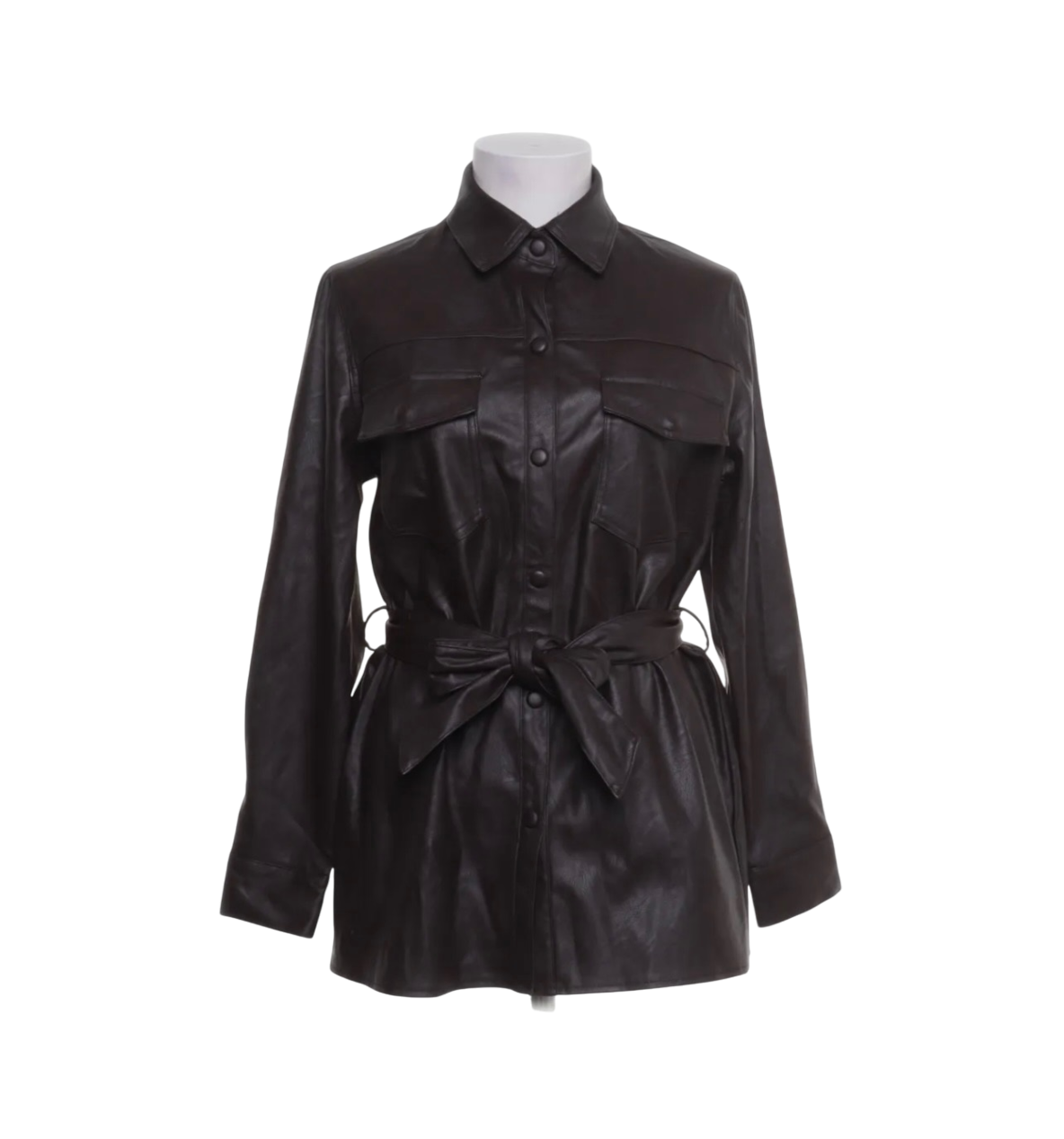 New Look Lederjacke Dunkelbraun Gr.: S