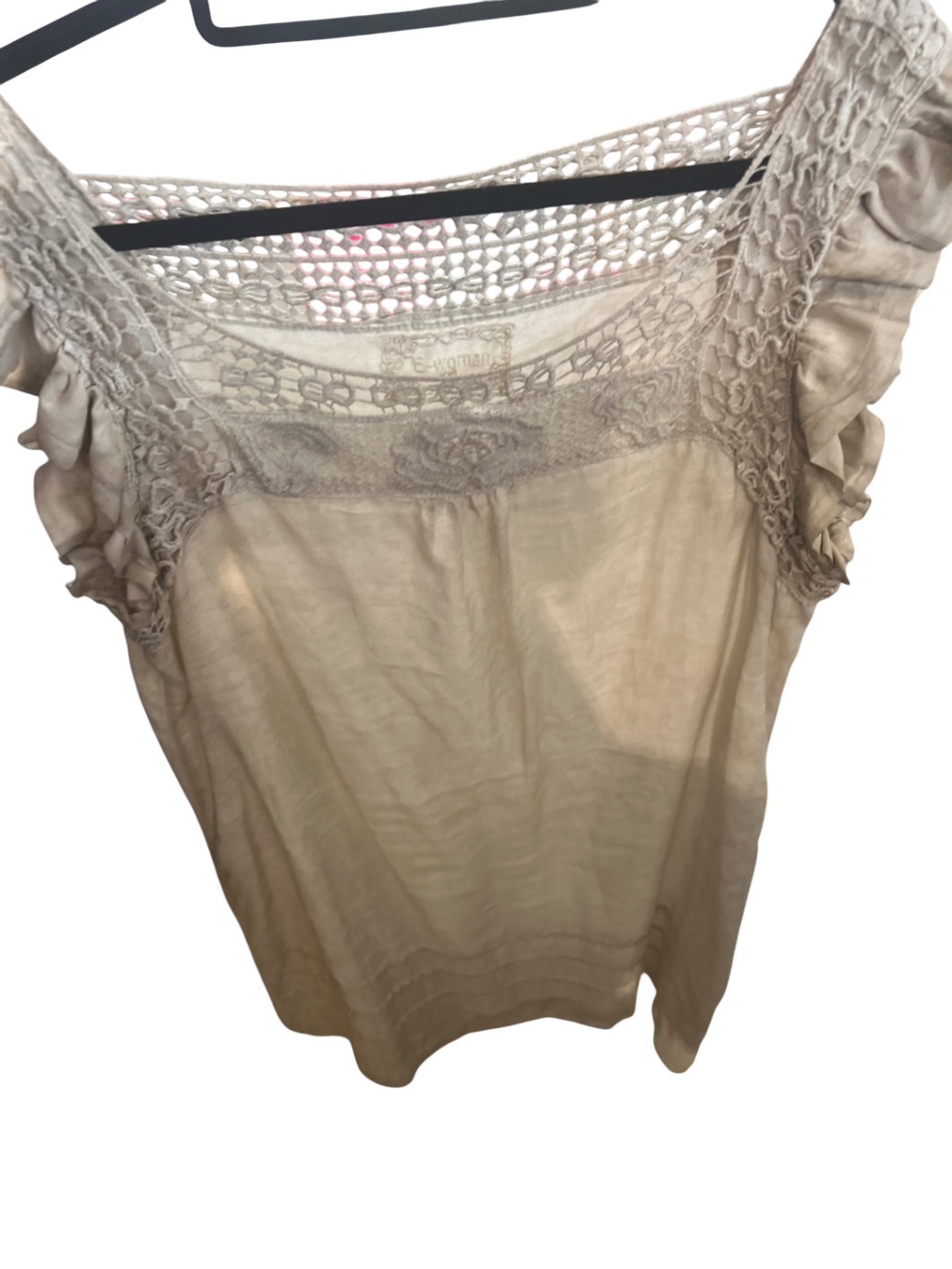 E-Woman Leinen-Kleid Beige Gr.: XL