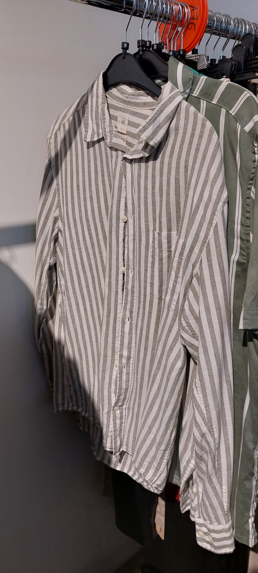 H&M Bluse Grün/Weiss gestreift Gr.: M