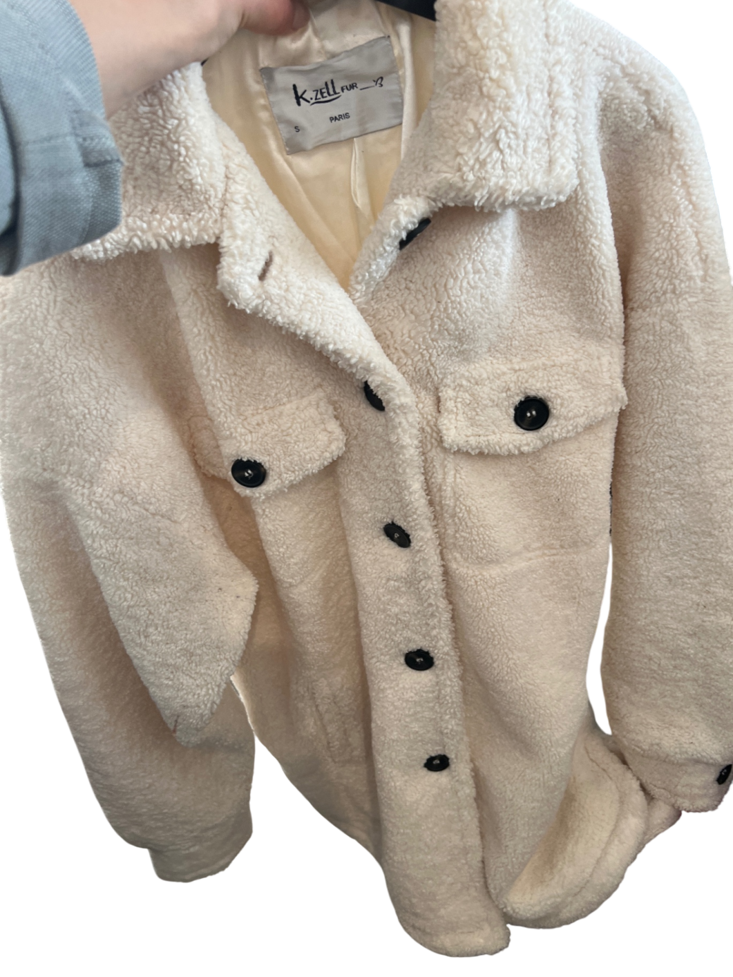K. Zellfur Paris Jacke Creme Gr.: S
