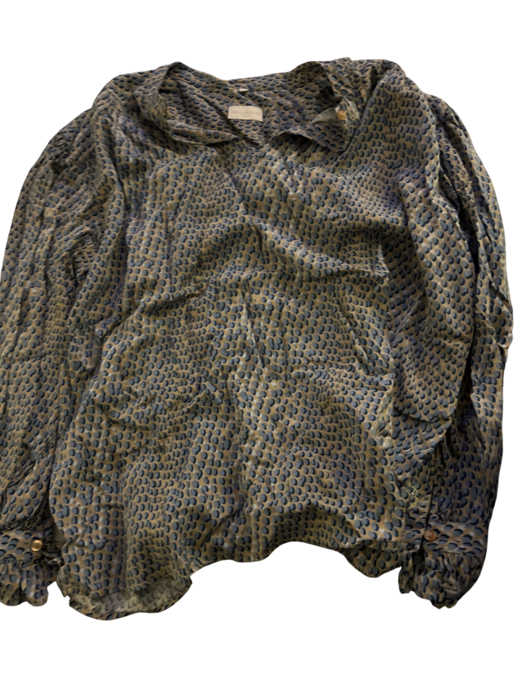 Milano Italy Bluse Blau Beige Gr.: S