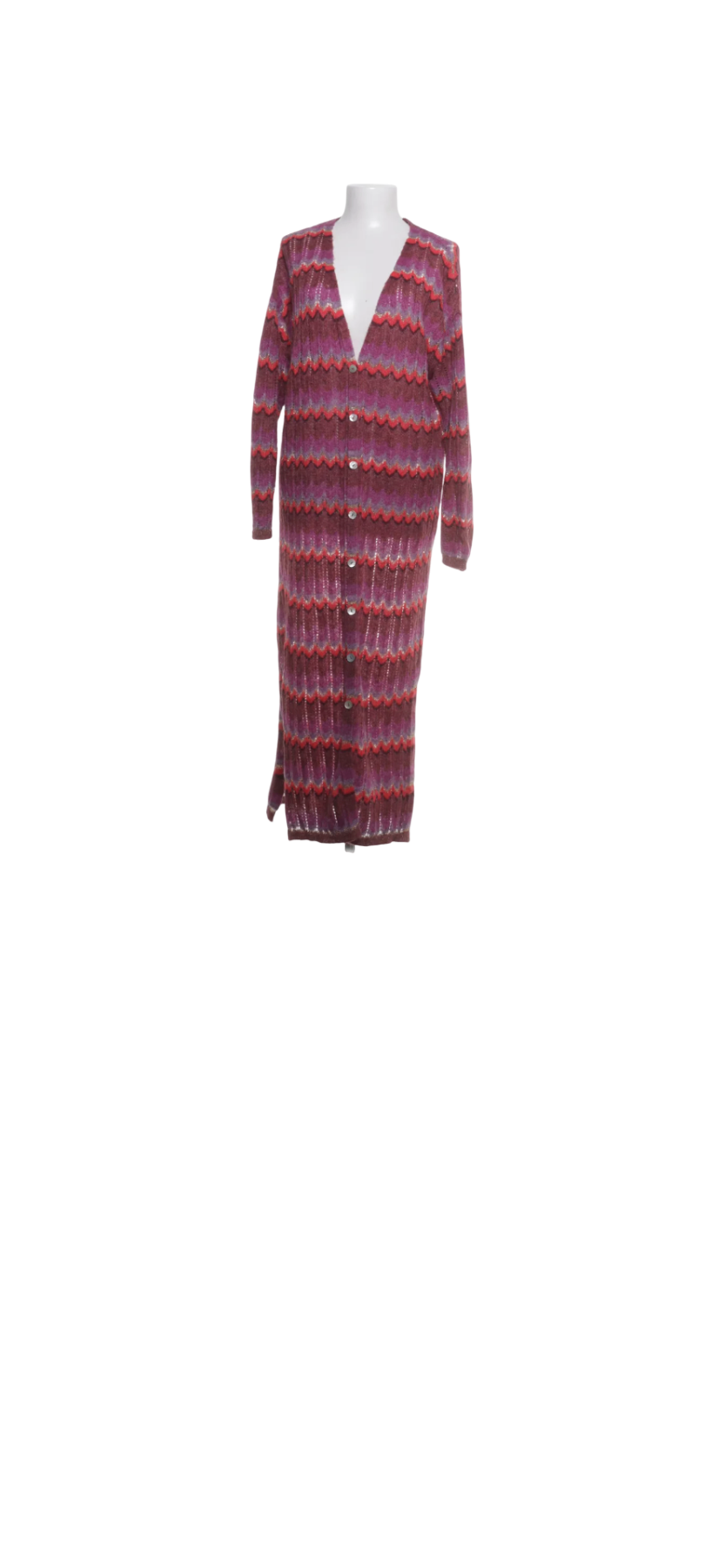 Strickjacke Rot- und Lilatönen Gr.: M