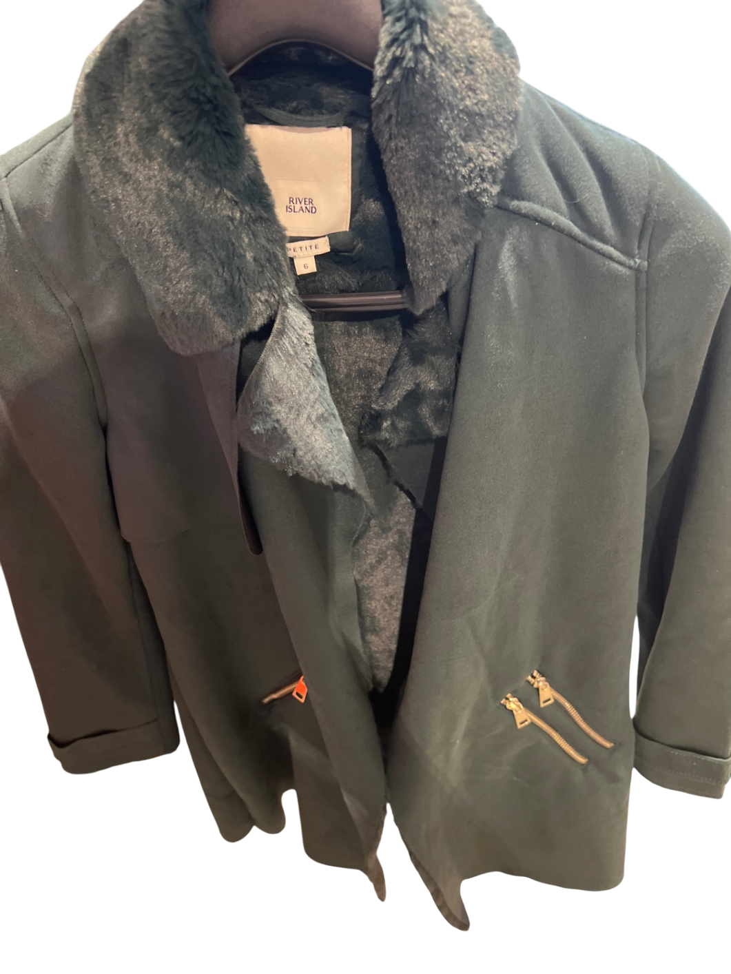 River Island Jacke Dunkelgrün Gr.: S