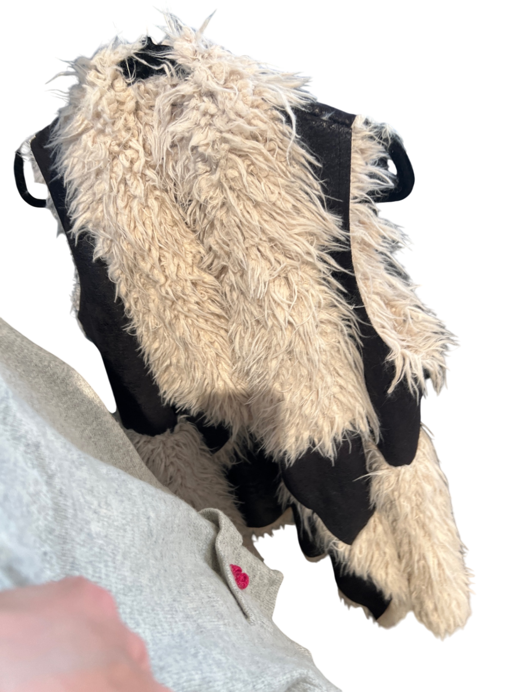 Weste Beige und Schwarz 