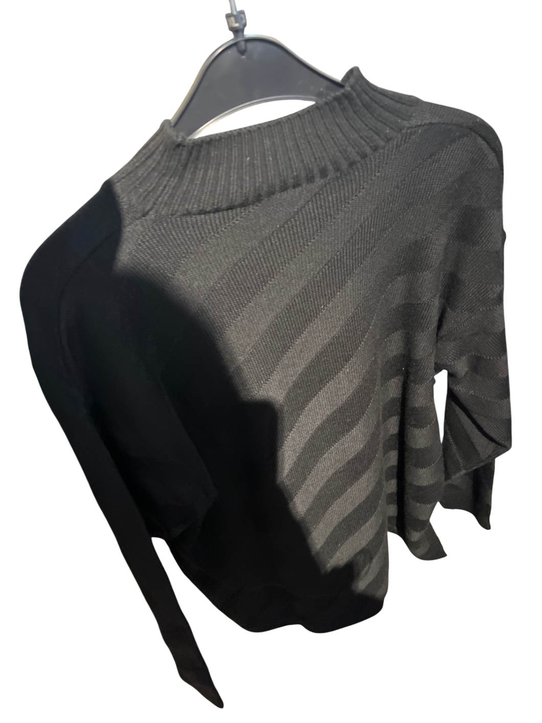 50% Wolle Pullover Schwarz Gr.: XL