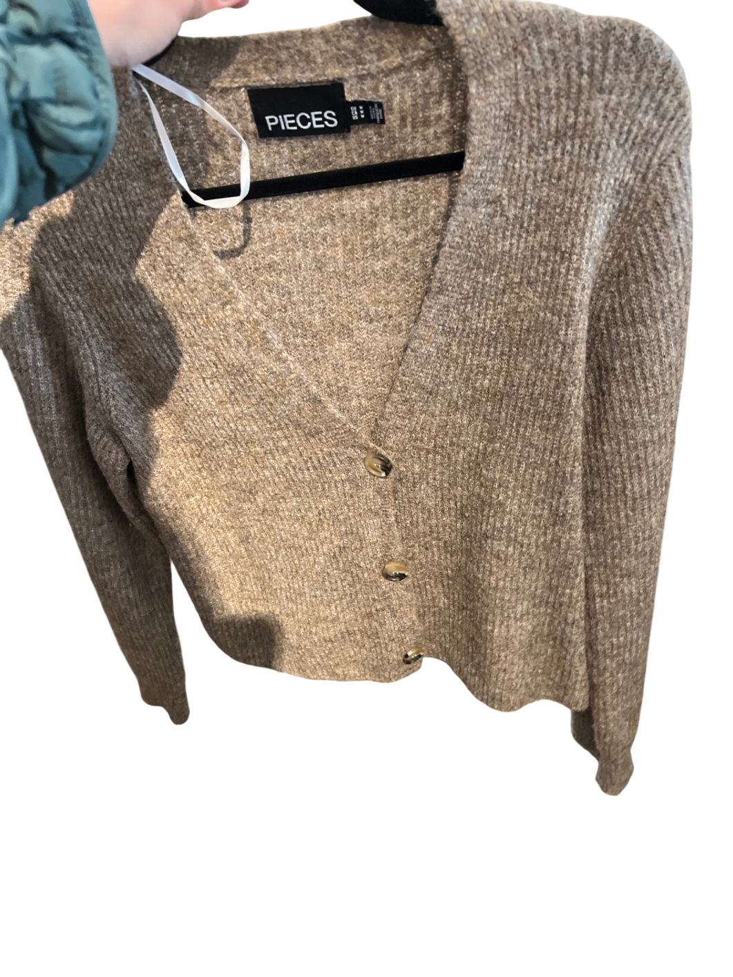 PIECES Strickjacke Beige Gr.: M
