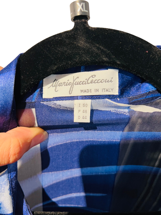 SEIDe! Mario Pucci Cecconi Bluse Blau Gr.: XL