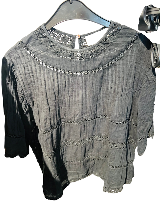 Bluse Schwarz Gr.: M