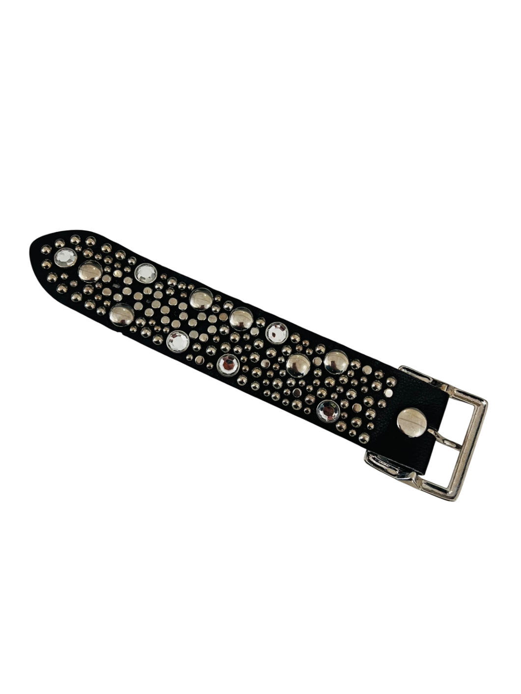 Armband Schwarz Nieten 