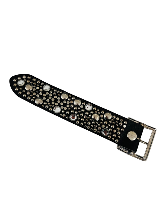 Armband Schwarz Nieten 