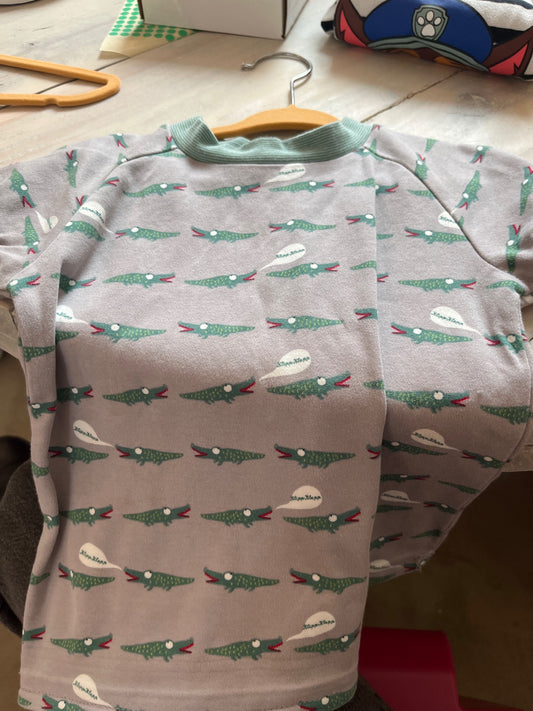 T-Shirt Grau Krokodile 110
